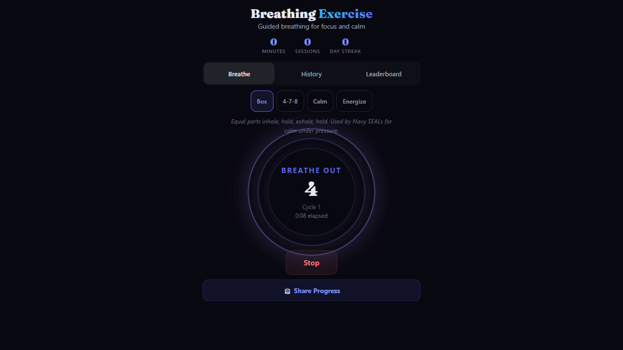 Breathing Exercise screenshot 3