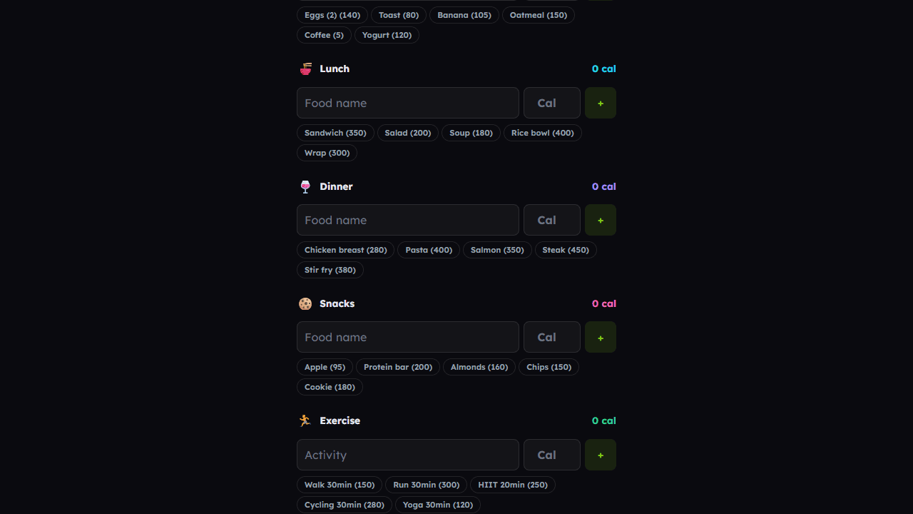 Calorie Counter screenshot 1