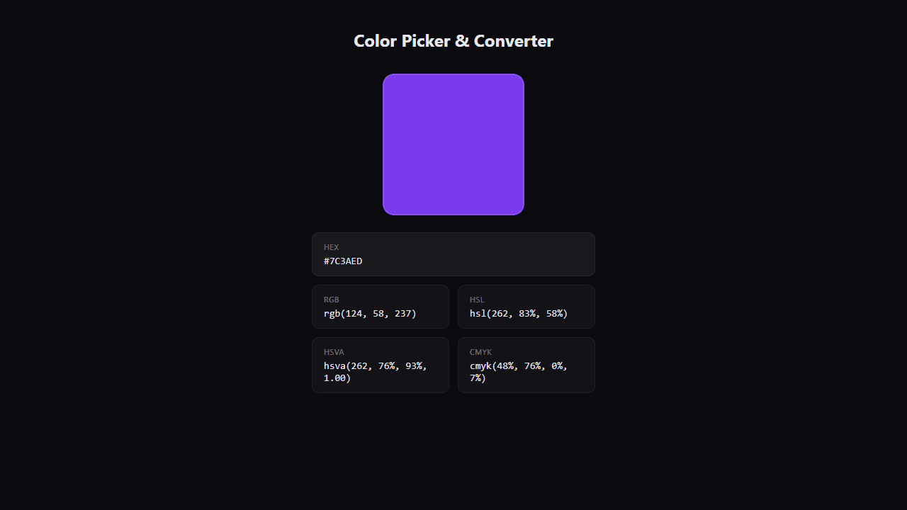Color Picker & Converter screenshot 1
