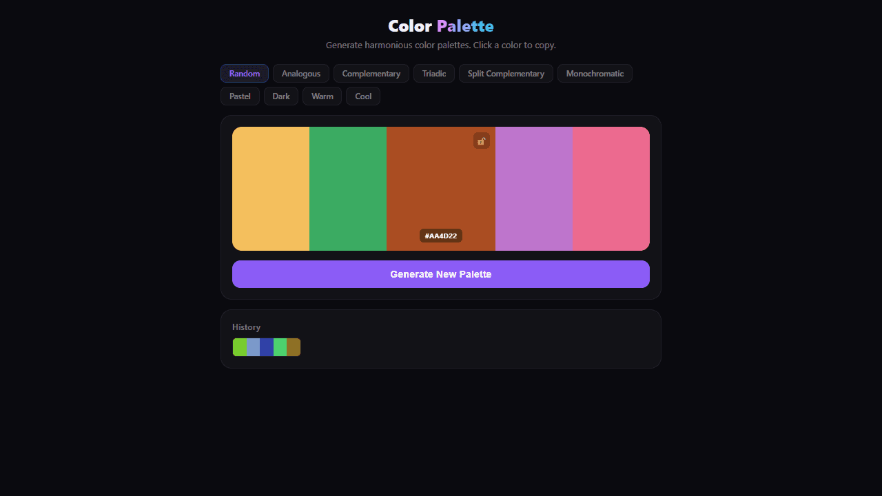Color Palette Generator screenshot 1