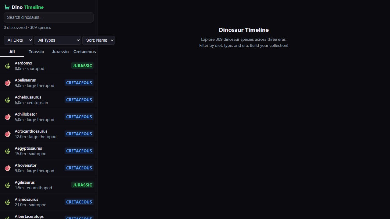 Dinosaur Timeline screenshot 1