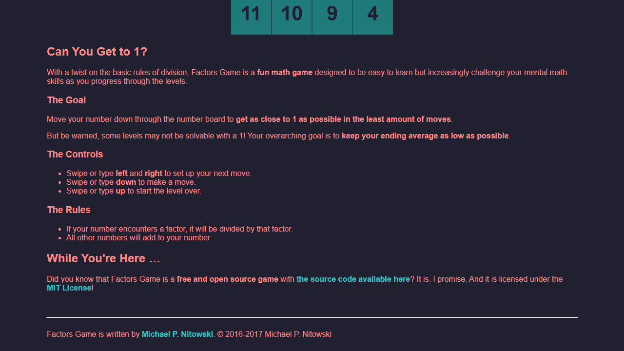 Factors screenshot 1