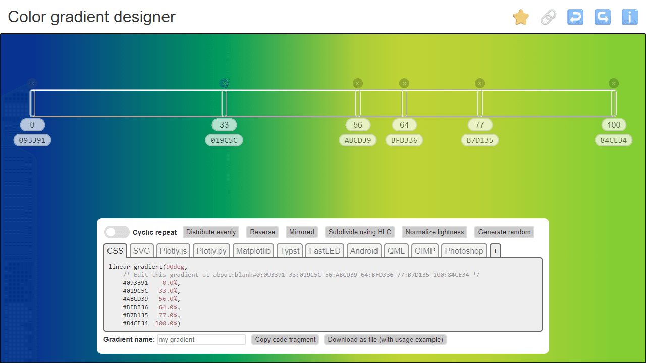 Gradient Designer screenshot 2
