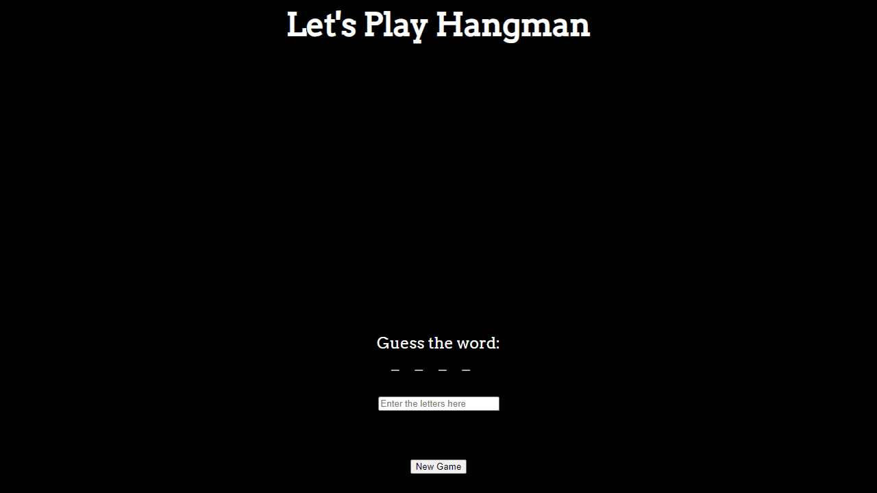 HangmanJS screenshot 1