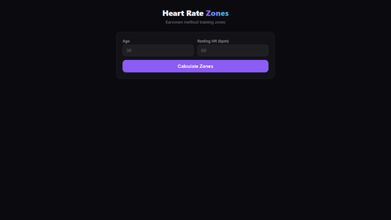 Heart Rate Zones screenshot 1