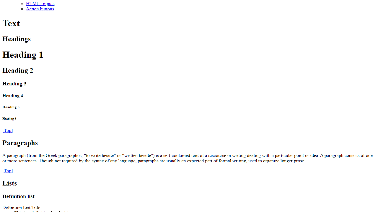 HTML5 Element Showcase screenshot 1