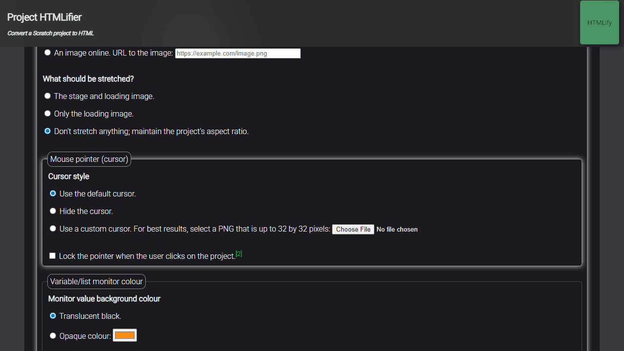 HTMLifier screenshot 2