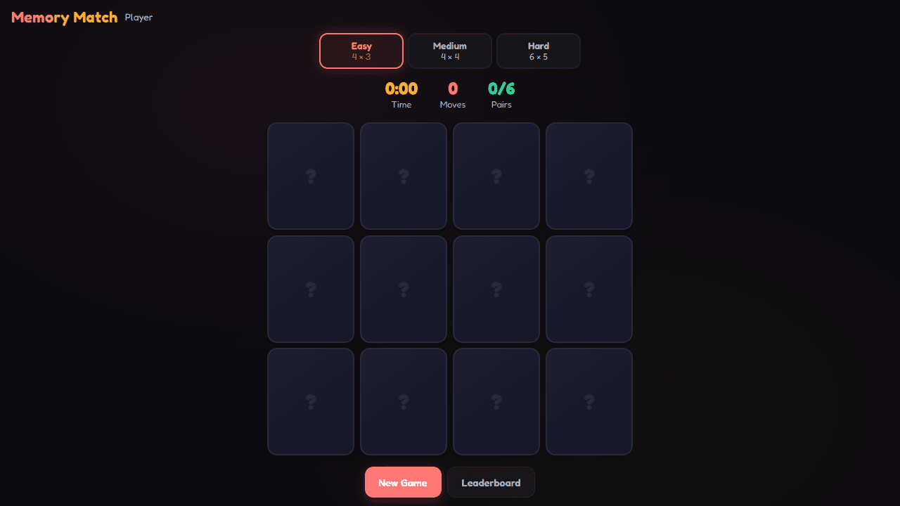 Memory Match screenshot 1