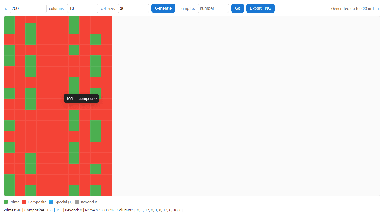 Prime Grid Visualizer screenshot 1