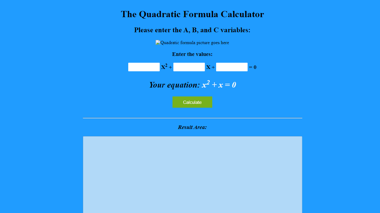 Quadratic Solver screenshot 1
