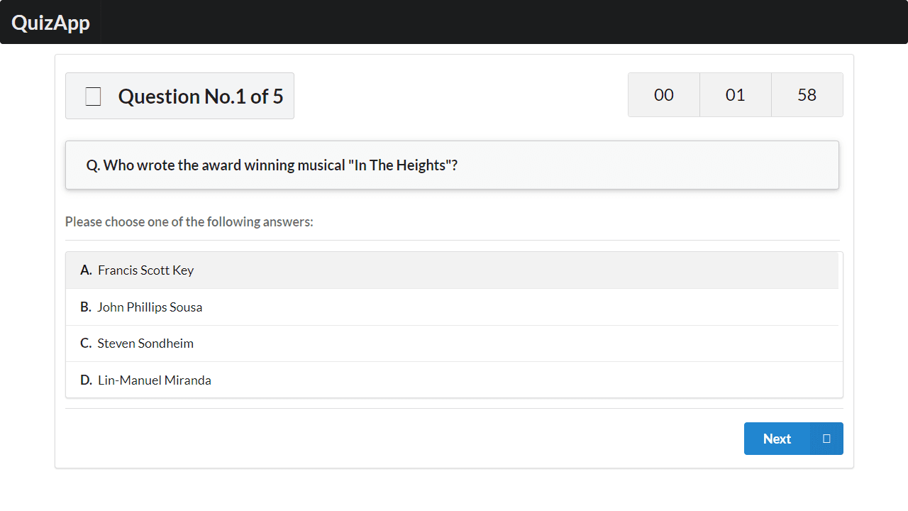QuizApp screenshot 2