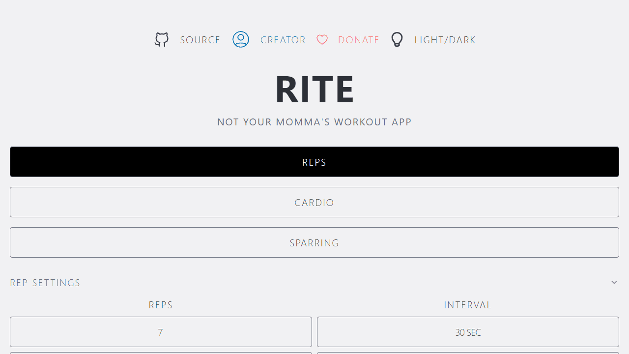 Rite Fitness Timer screenshot 1