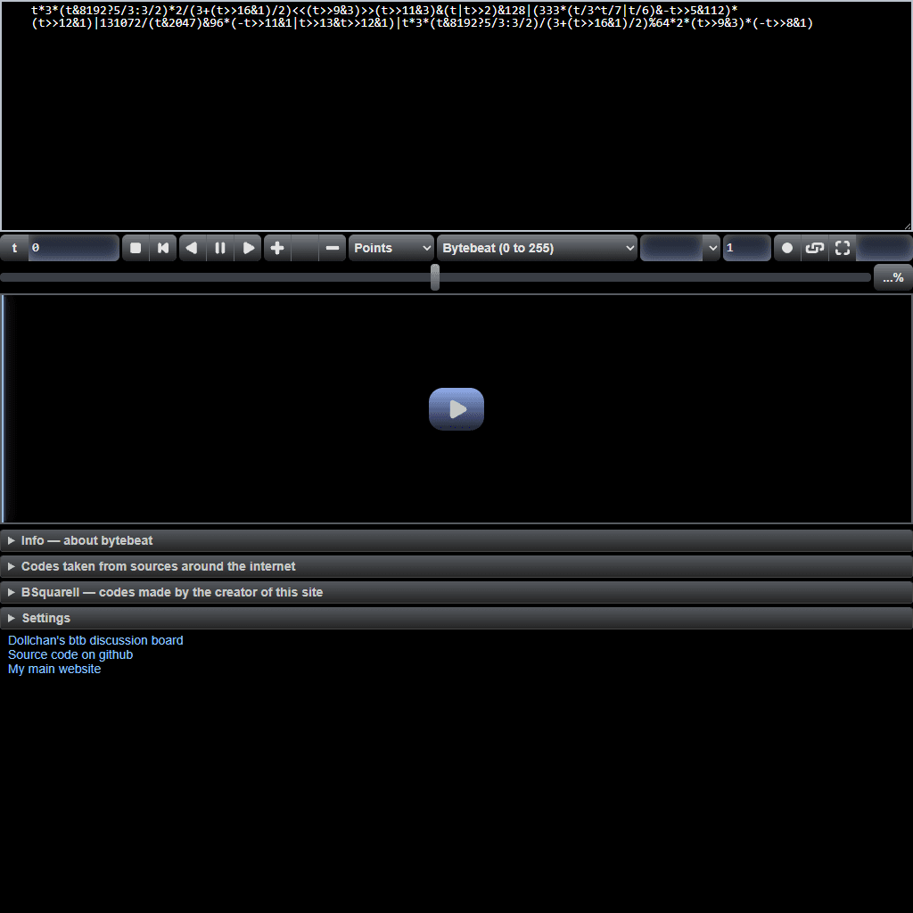 Bytebeat Composer