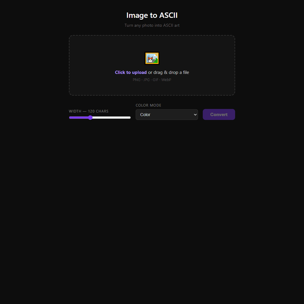 Image to ASCII