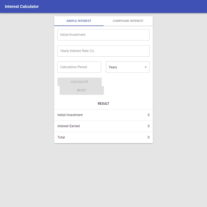 Interest Calculator