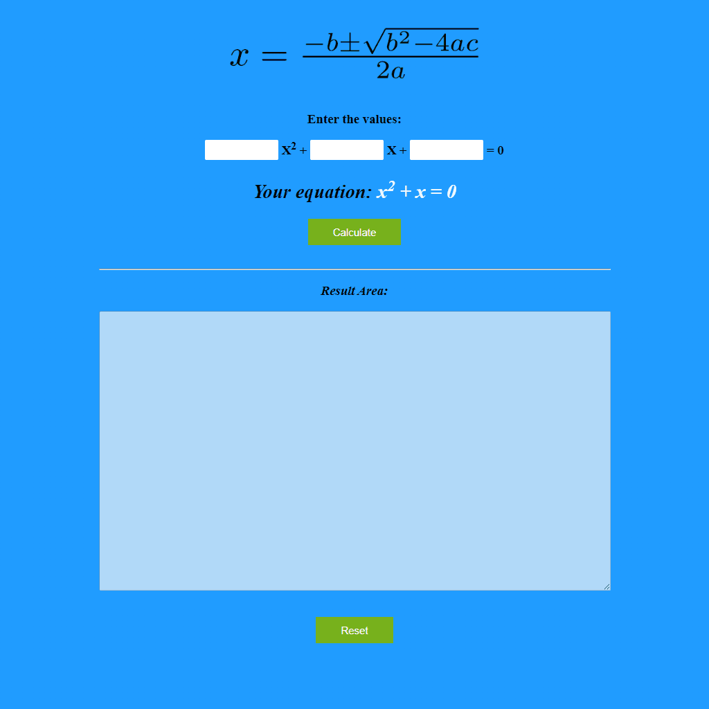 Quadratic Solver