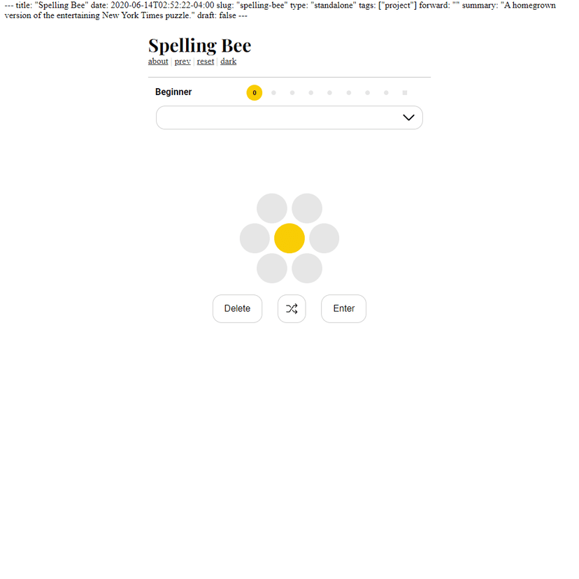 Spelling Bee