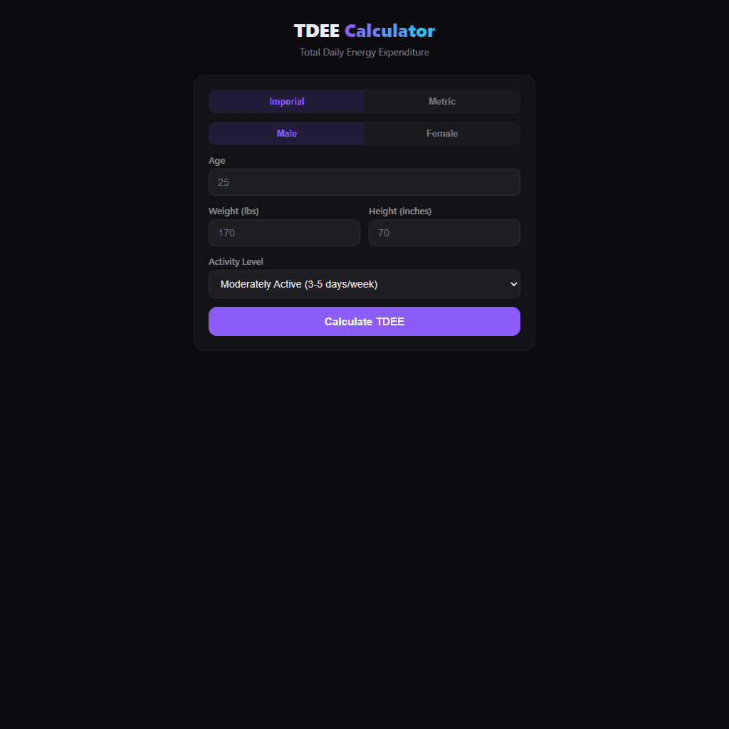 TDEE Calculator