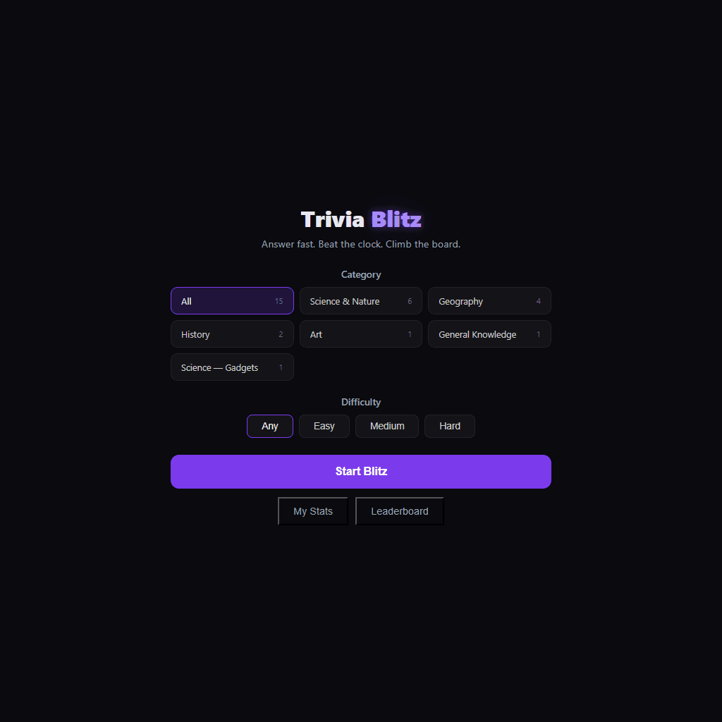 Trivia Blitz