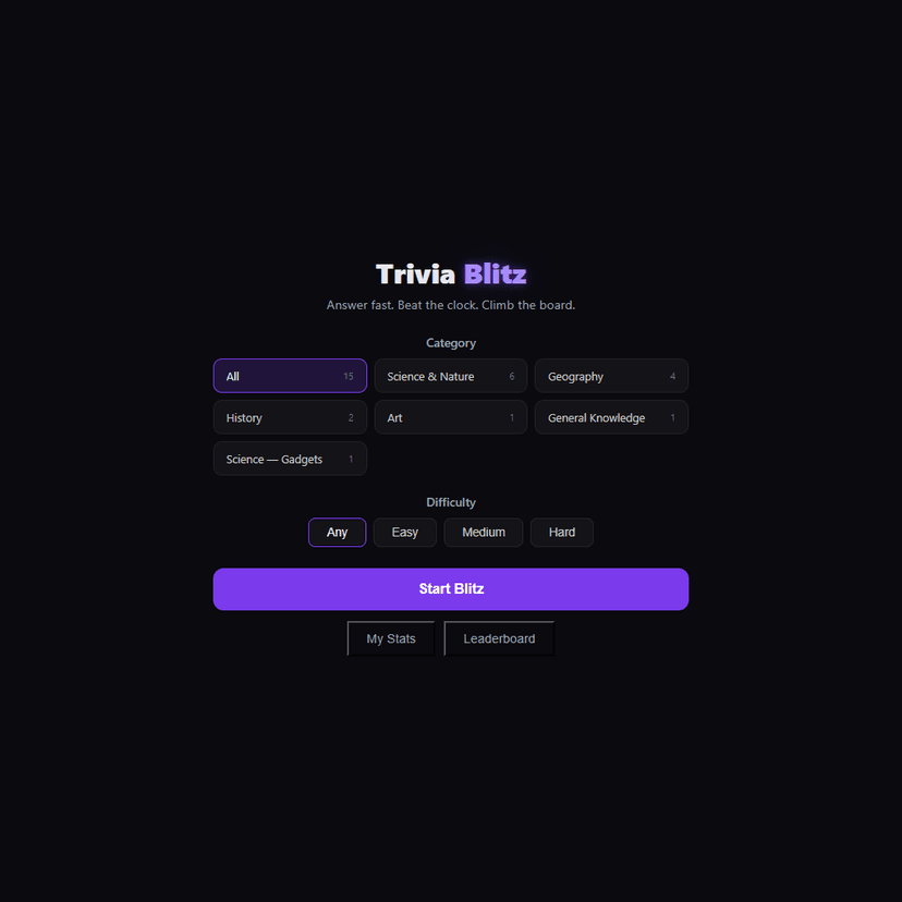 Trivia Blitz