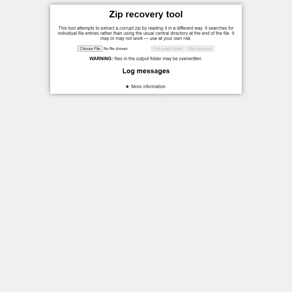 ZIP Recovery Tool