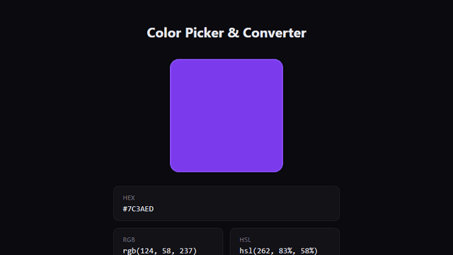 Color Picker & Converter