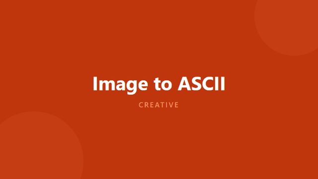 Image to ASCII
