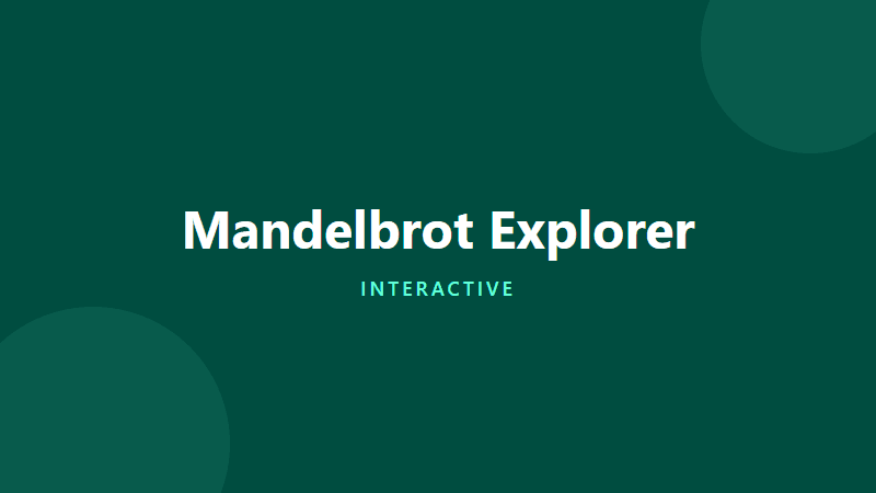 Mandelbrot Explorer
