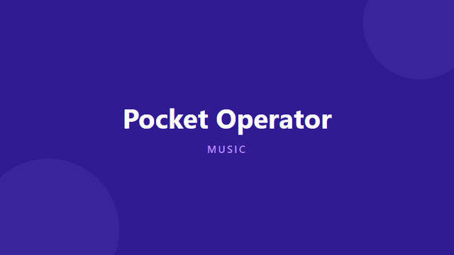 Pocket Operator