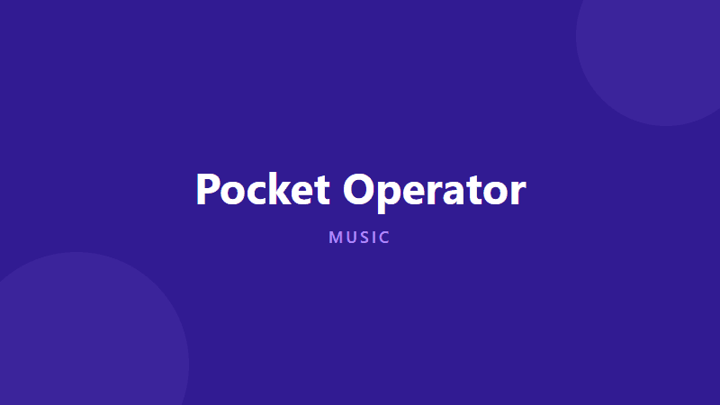 Pocket Operator