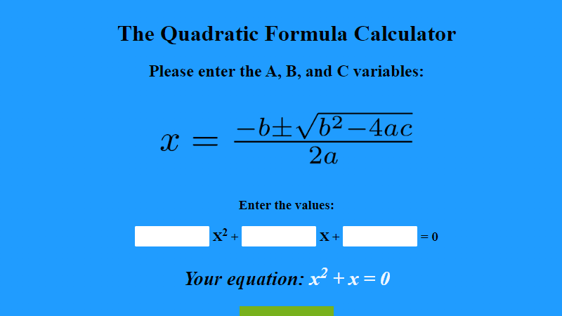 Quadratic Solver