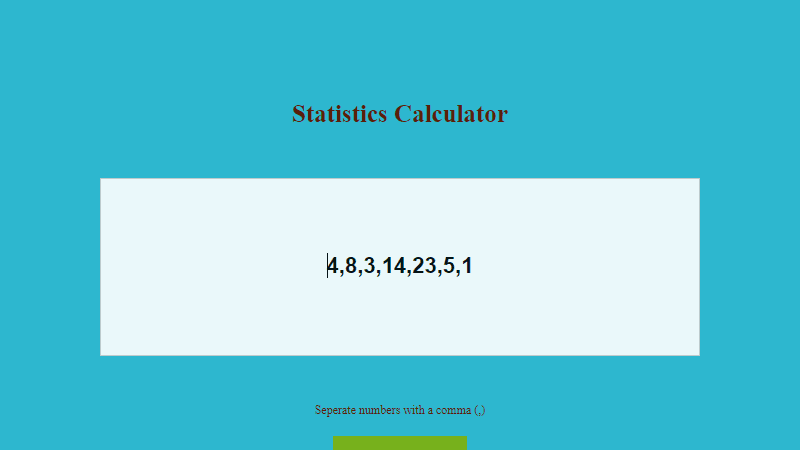 Statistics Calculator