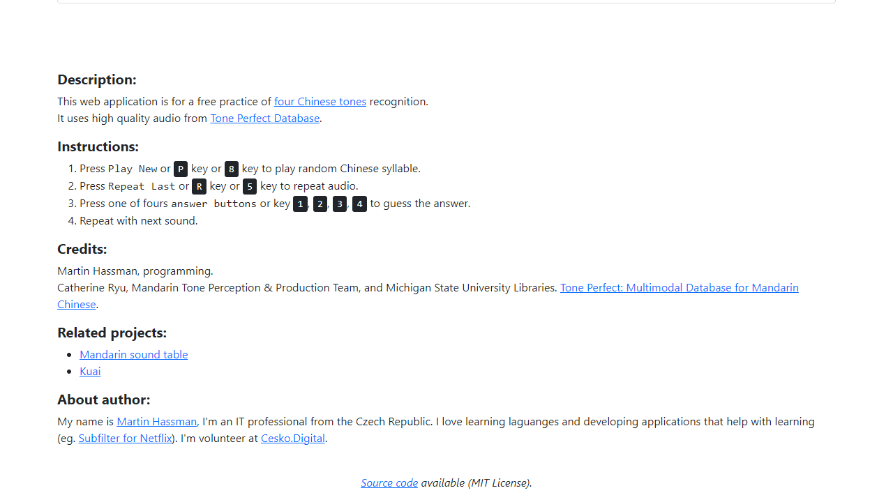 Chinese Tones Practice screenshot 1