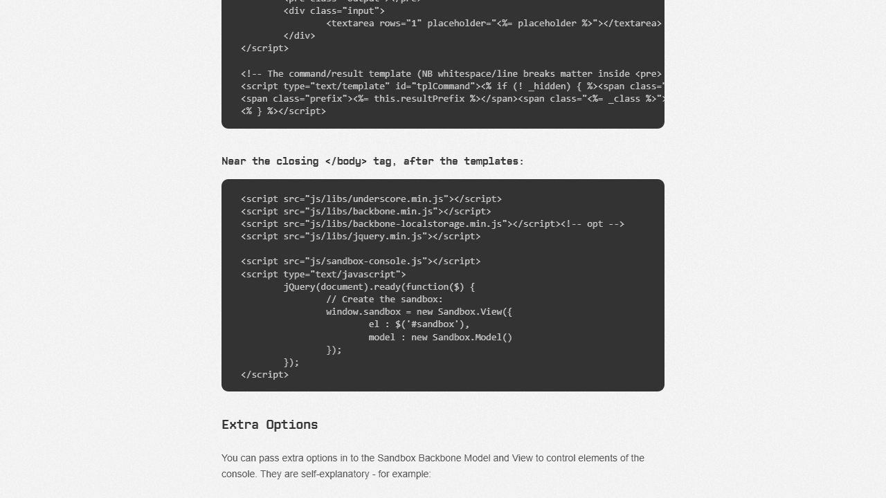 JS Sandbox Console screenshot 2
